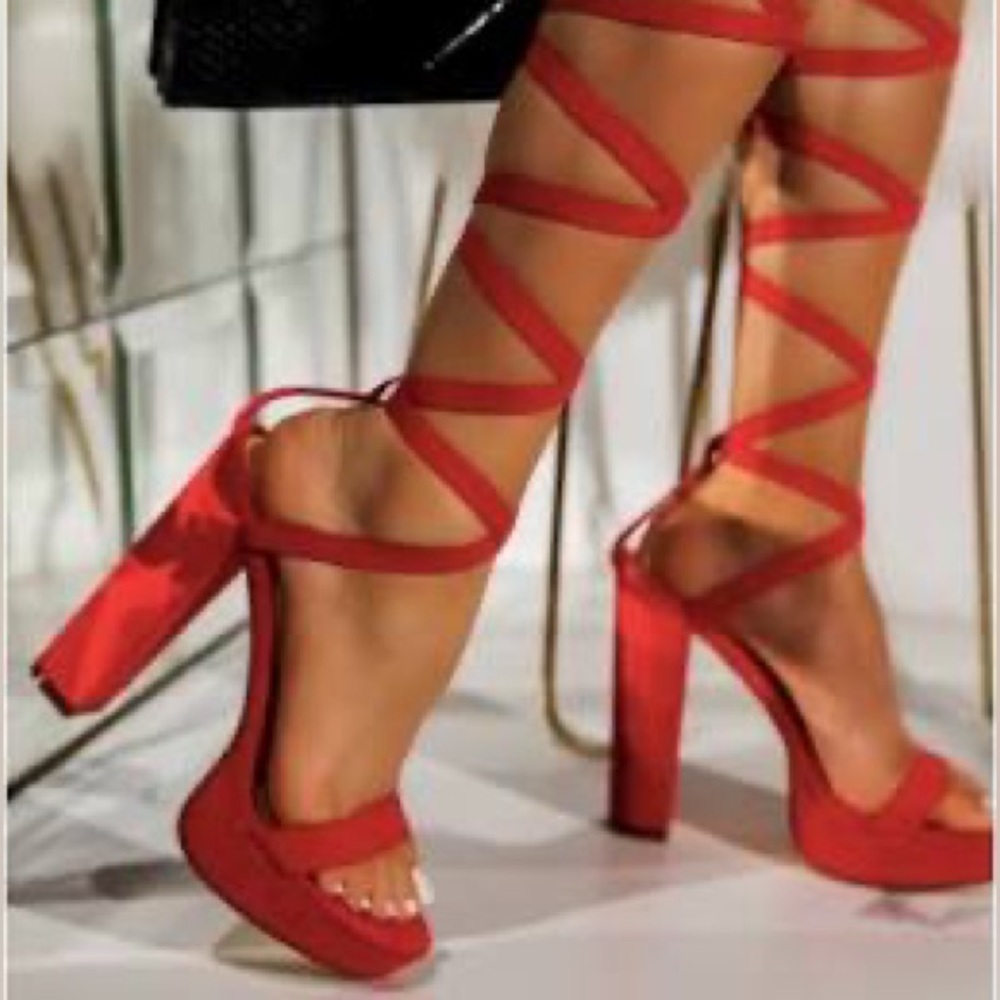 Fashion Nova Red Stiletto Heels